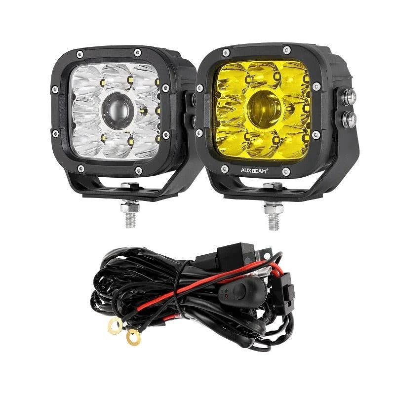 Auxbeam 5 Inch 110W White/Amber LED Pod Lights