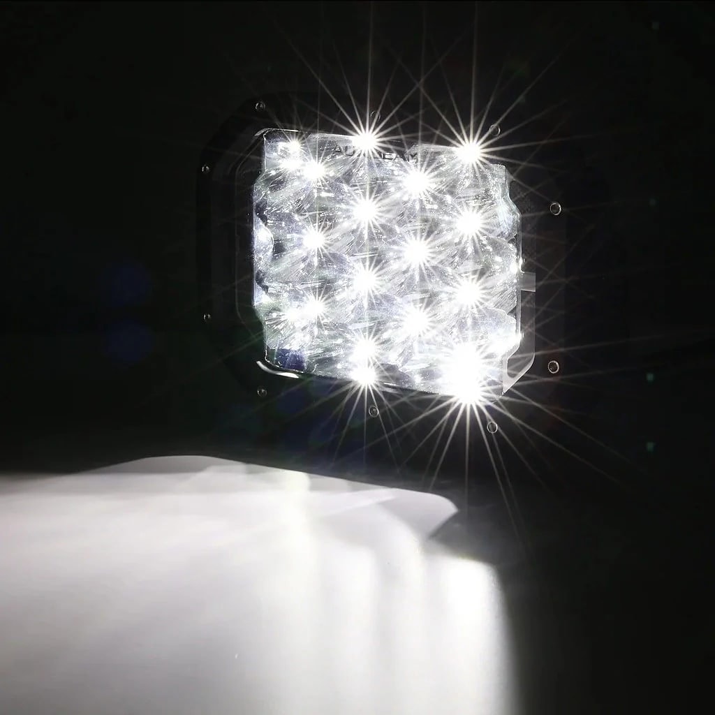 Auxbeam 7x5 Inch LED Pods White Driving Lights with DRL