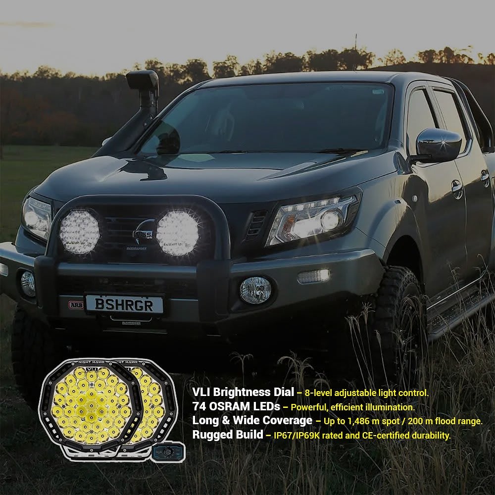 Bushranger Night Hawk VLI 9″ Driving Light Kit