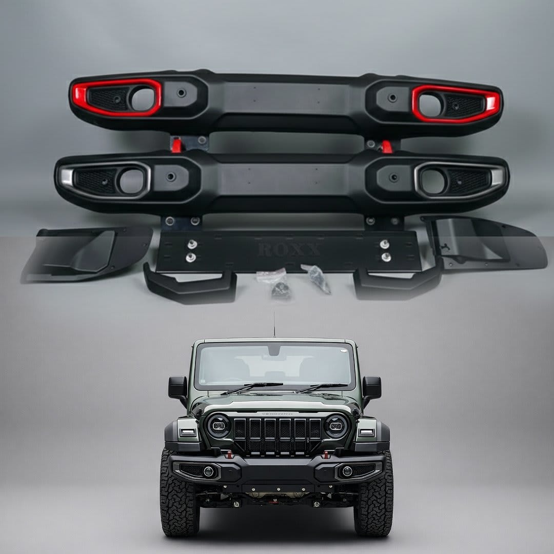 Mahindra Thar ROXX Wrangler Style Front ABS Bumper