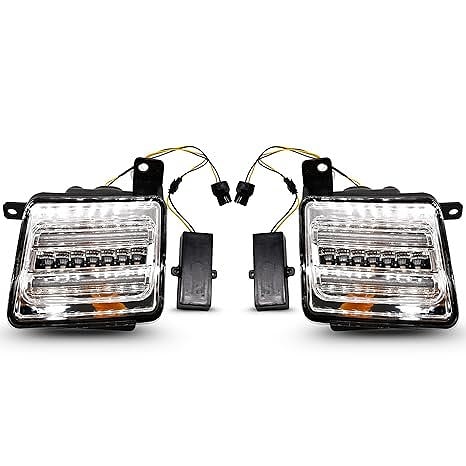 Front LED DRL for Mahindra Thar – Dual Color White & Amber Lights