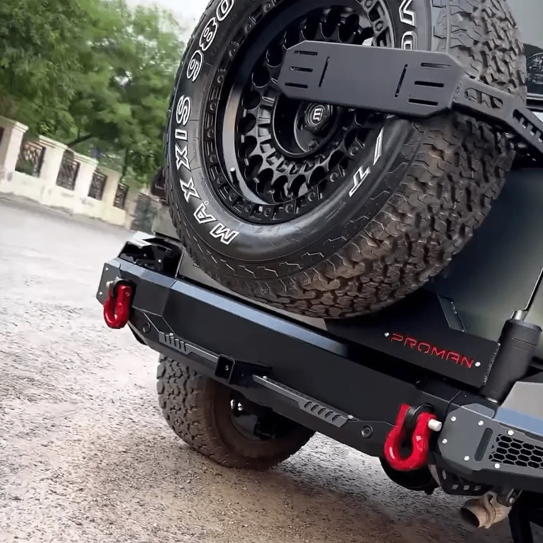 Proman Rear Bumper For Mahindra Thar with Tyre Carrier