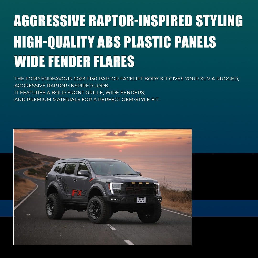 Ford Endeavour 2023 F150 Raptor V2 Facelift Body Kit