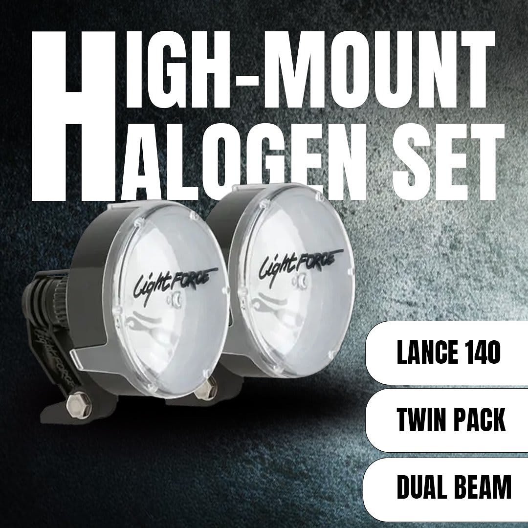 Lightforce RMDL140HT High Mount Driving Light Twin Pack - LANCE 140 HALOGEN