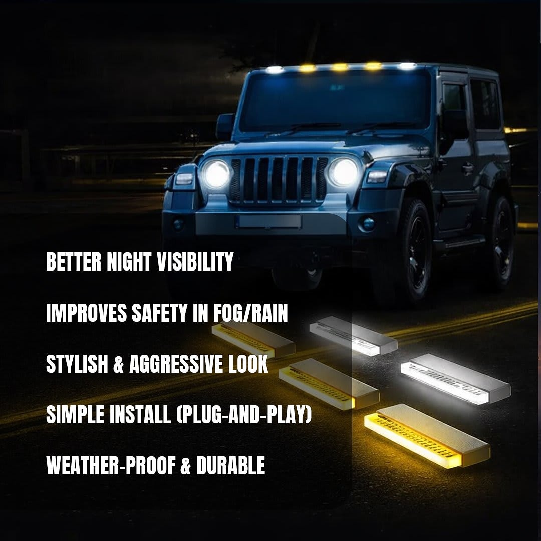 Mahindra Thar UFO LED Roof Marker Lights