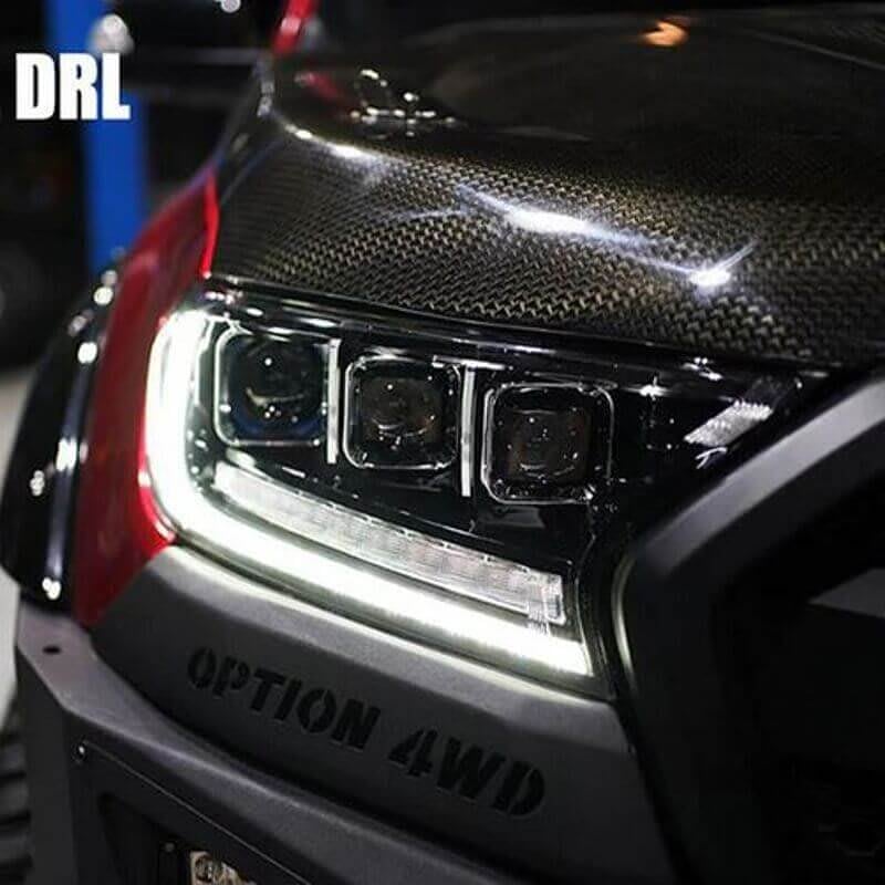 Ford Endeavour Bugatti Style Tri-lens HeadLights