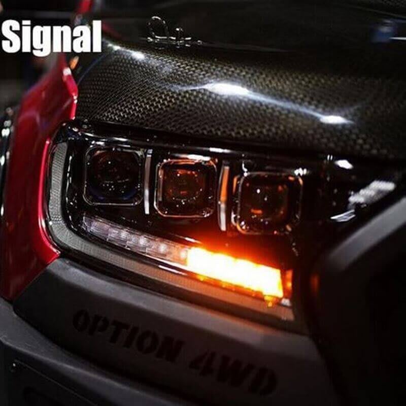 Ford Endeavour Bugatti Style Tri-lens HeadLights