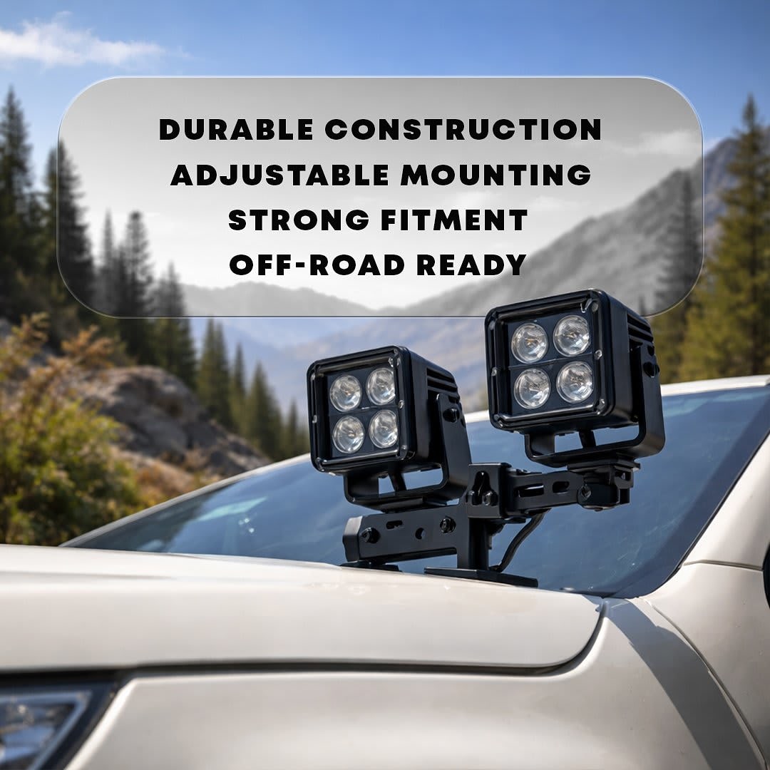 Bonnet Light Mount Bracket for Off-Road Lights