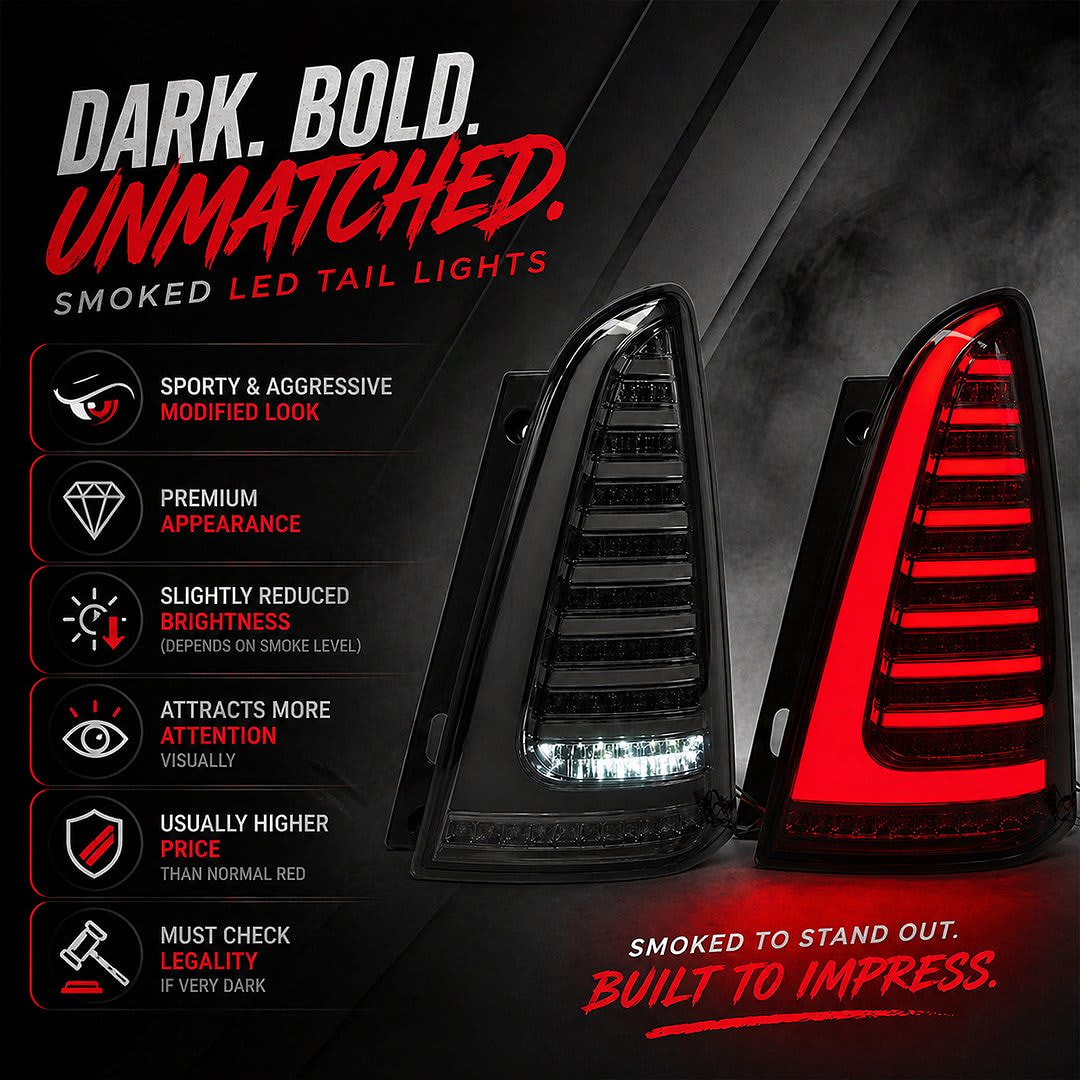 Toyota Type 4 LED Tail Lights (Red &amp; Smoked)