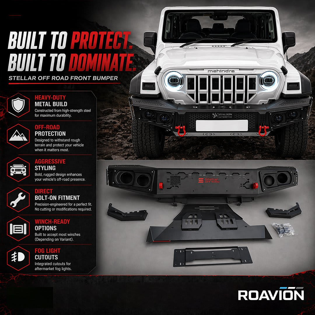 Mahindra Thar Roxx Metal Front Bumper