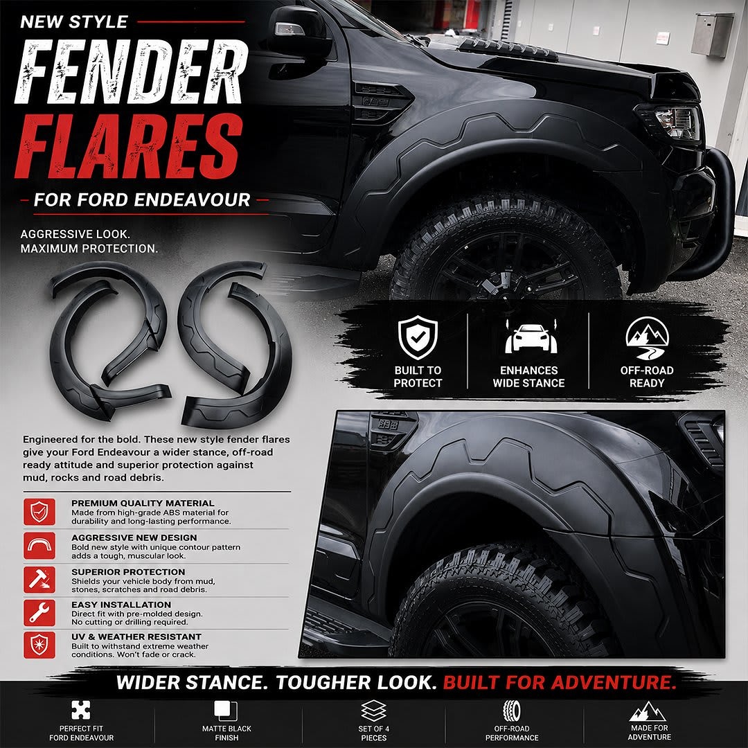 New style fender flares for Ford Endeavour