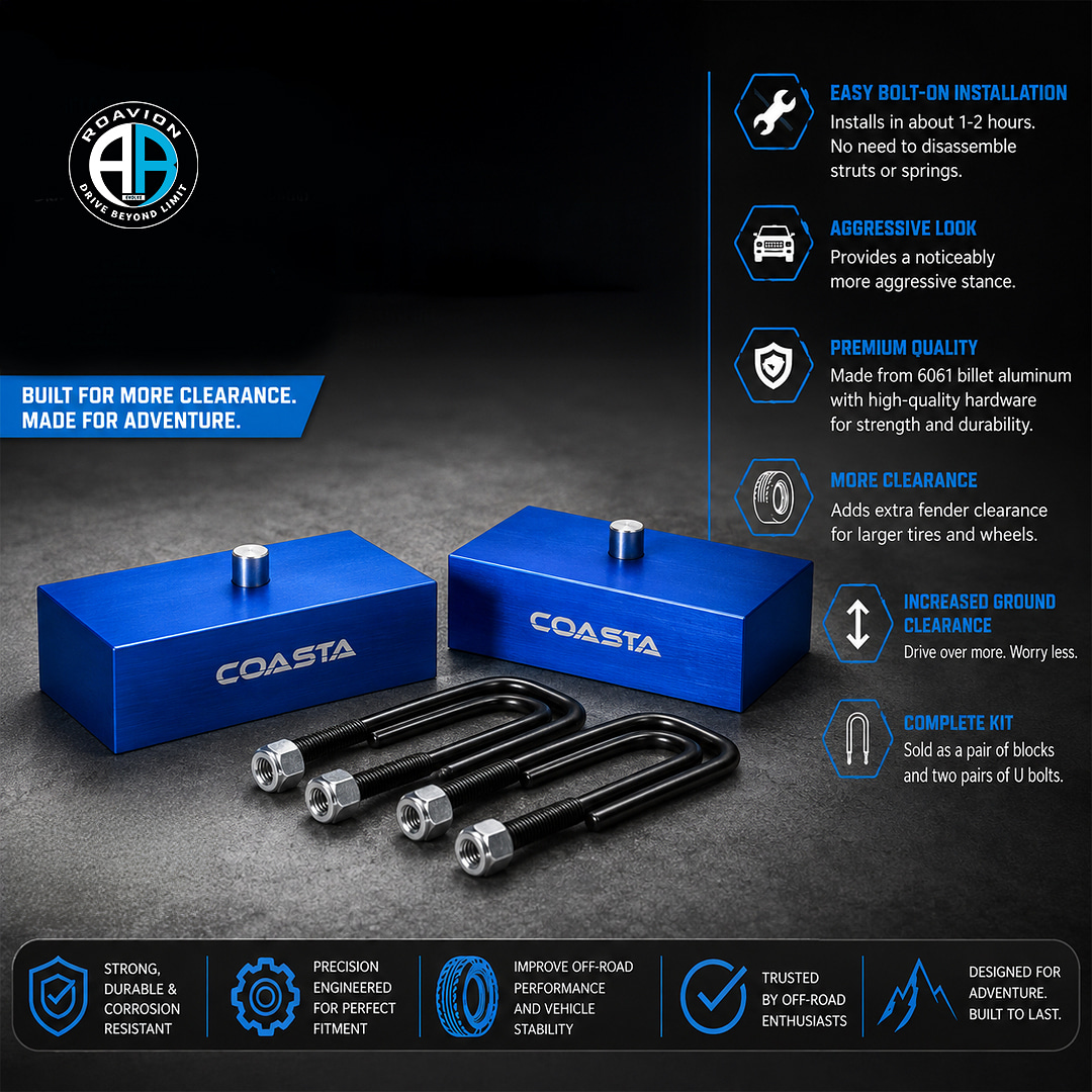 COASTA Rear Block/Lift Spacers for Toyota Hilux (40mm)