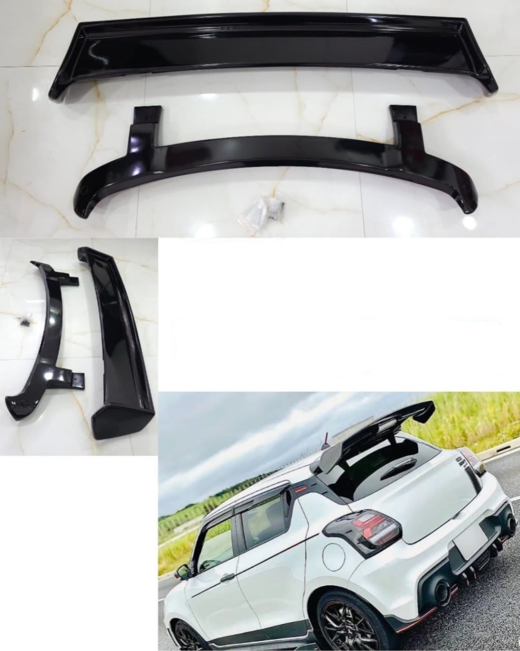 Swift Racing Spoiler Monster Style Rear Spoiler for Suzuki Swift 2018–2024 | Autobacs India