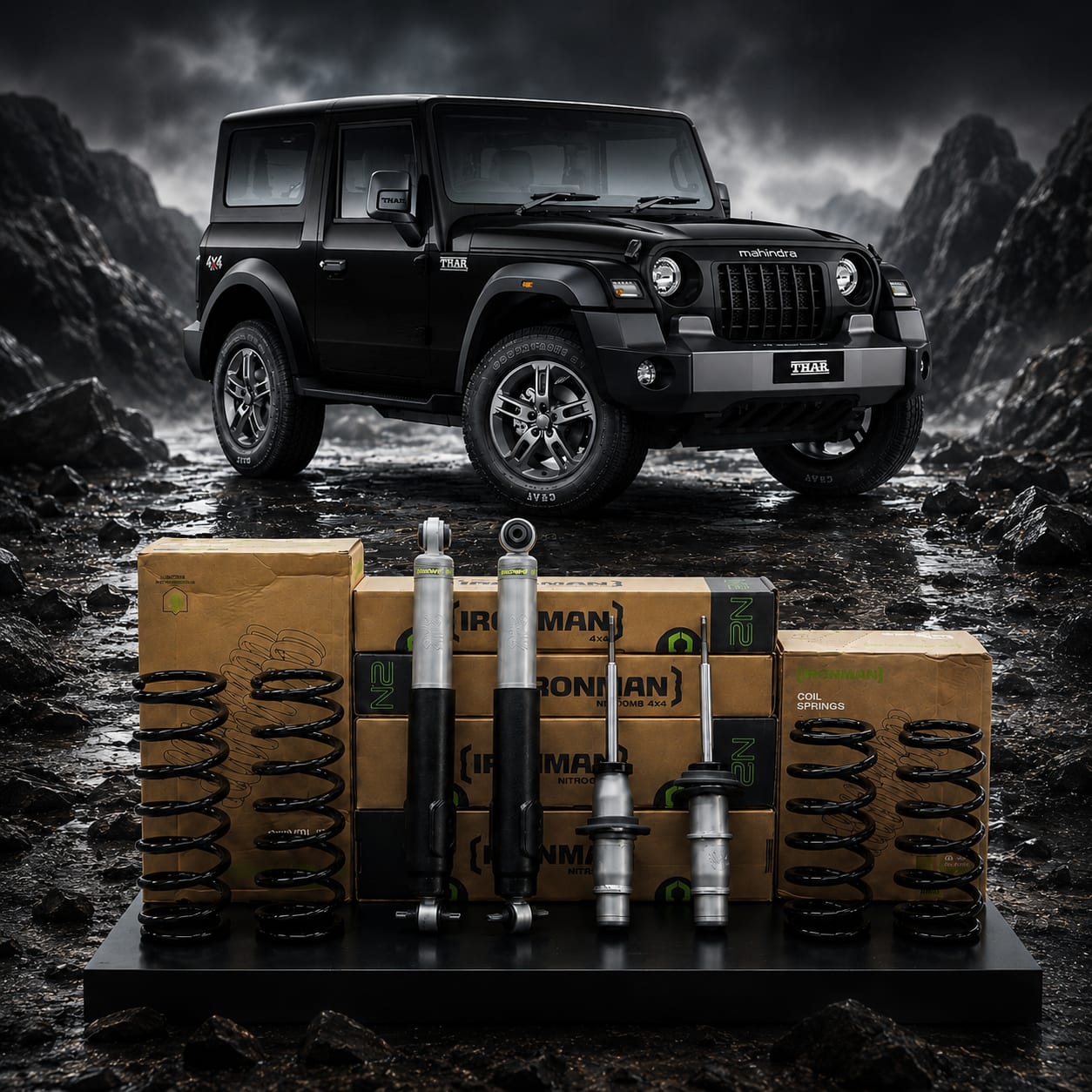 Ironman Foam Cell Suspension Kit for Mahindra Thar 3 Door