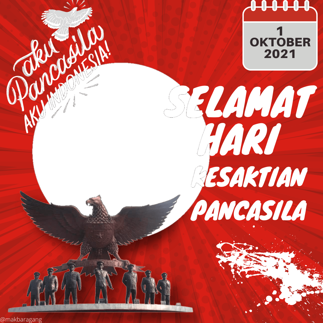 Twibbon Kesaktian Pancasila Background PNG buatan Yuni Silviah