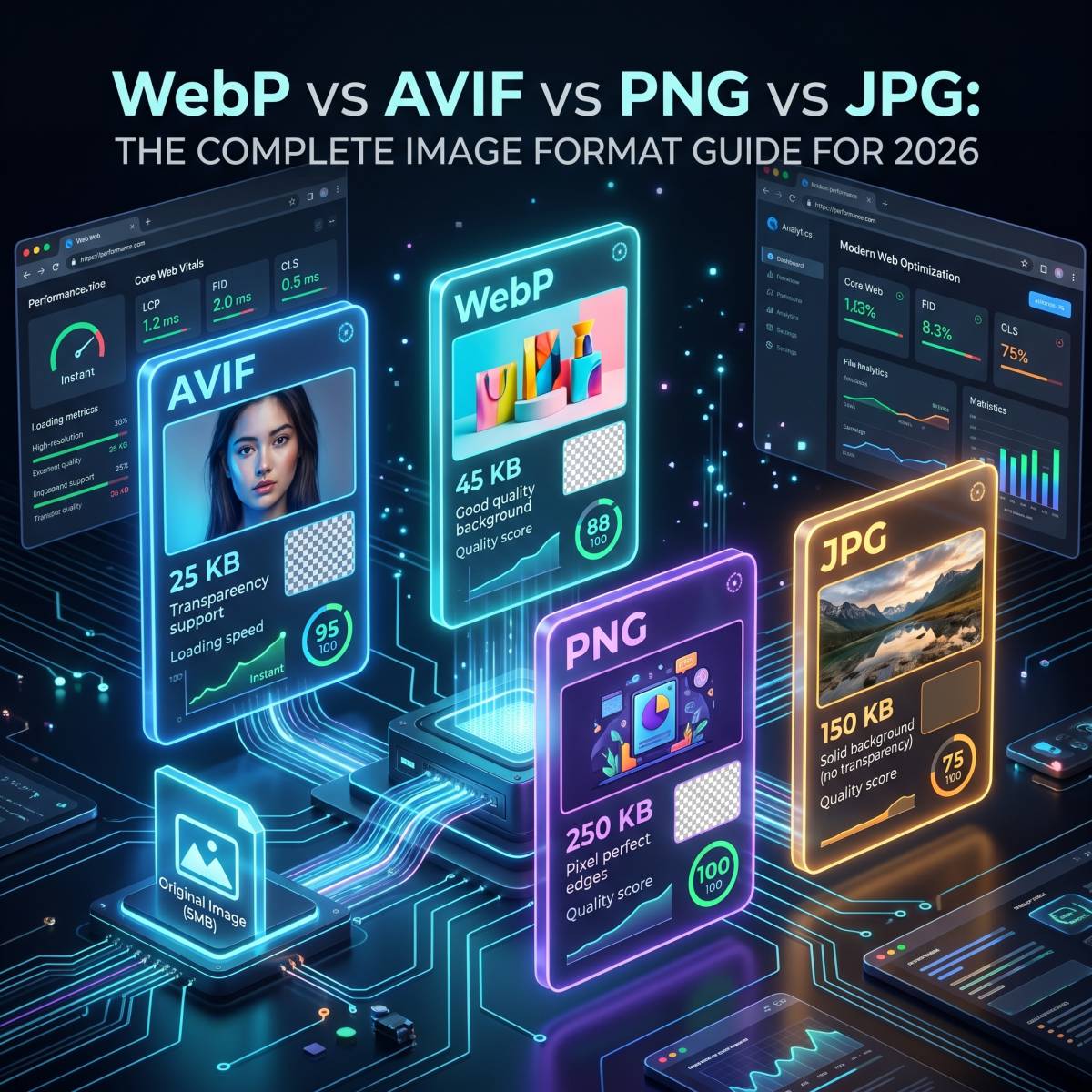 WebP vs AVIF vs PNG vs JPG: Panduan Lengkap Format Gambar untuk tahun 2026