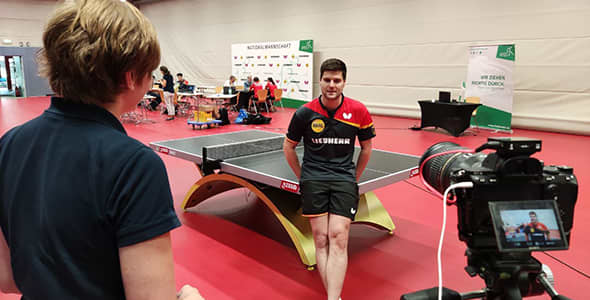 Bild: Bis zum Startschuss in München möchte Dimitrij Ovtcharov noch an seiner Athletik arbeiten (©Fabig)