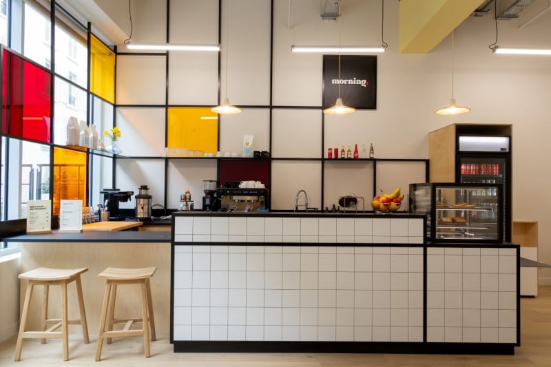 Área común del coworking en Levallois, Levallois-Perret