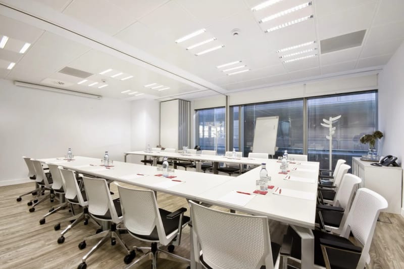Interior del espacio de coworking en Castellana, Chamberí, Madrid