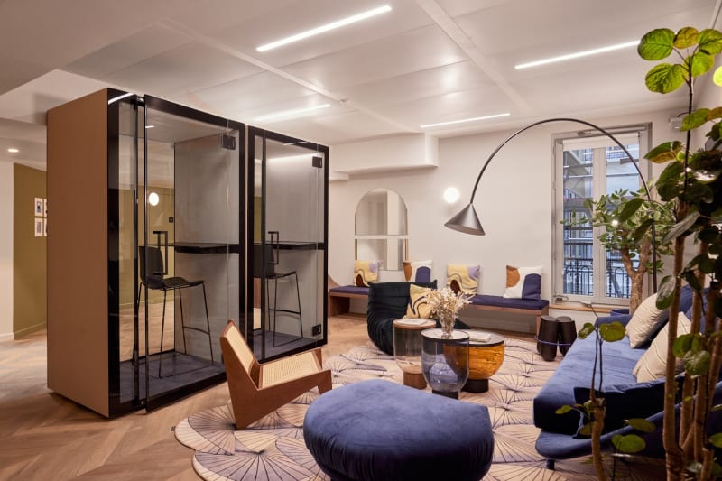 Zona de trabajo abierta en Bayard, Paris