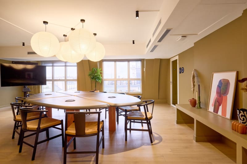 Área común del coworking en Bourse, Paris