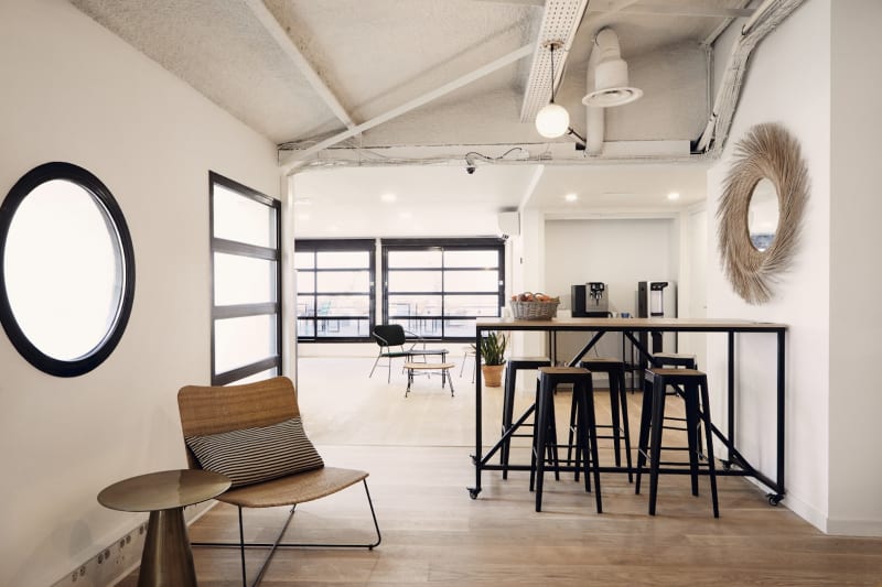 Área común del coworking en Duhesme, Paris