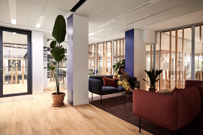 Área común del coworking en Issy-les-Moulineaux, Paris