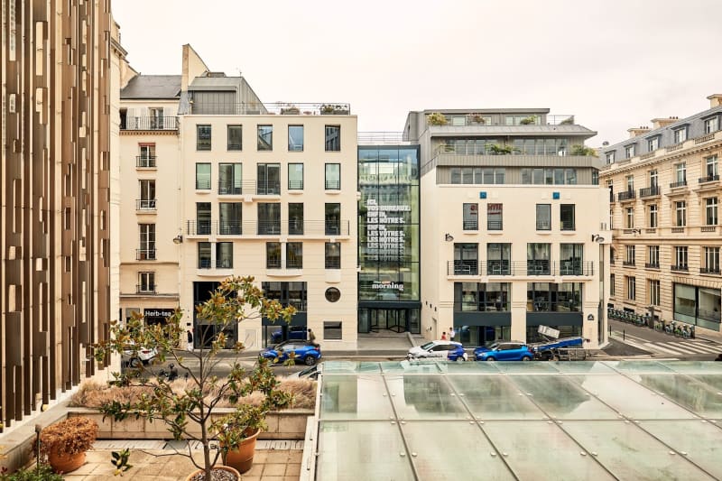 Interior del espacio de coworking en Laffitte, Paris