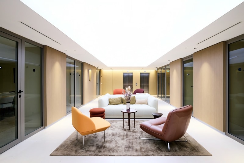 Detalle del espacio de trabajo en Miromesnil, Paris