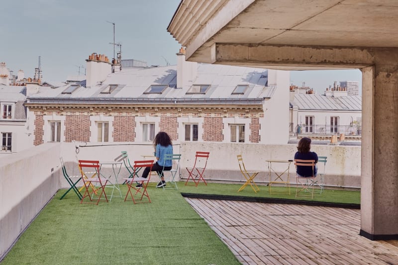 Zona de trabajo abierta en Montsouris, Paris
