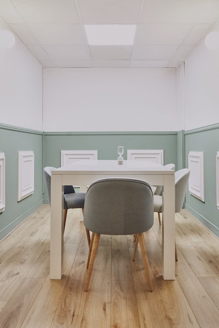 Detalle del espacio de trabajo en Montsouris, Paris