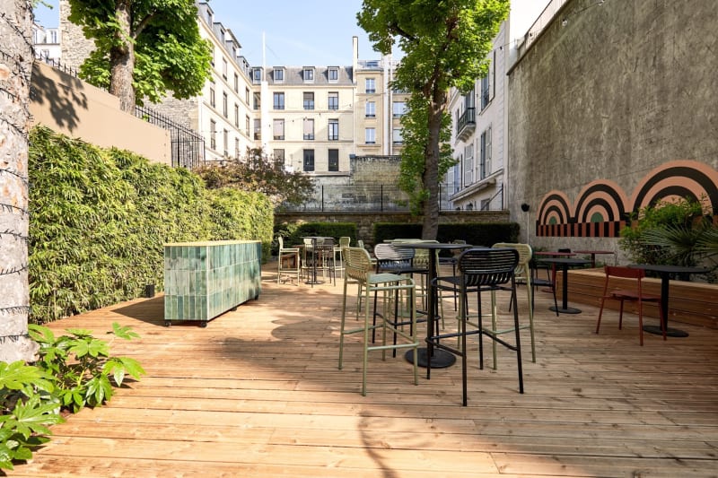 Zona de trabajo abierta en Penthievre, Paris