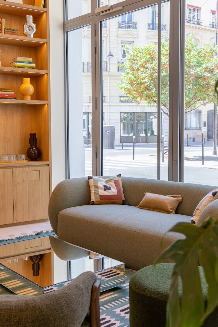 Área común del coworking en Rue Dieu, Paris
