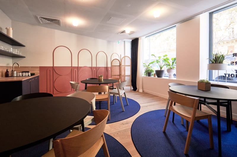 Área común del coworking en Saint-Augustin, Paris