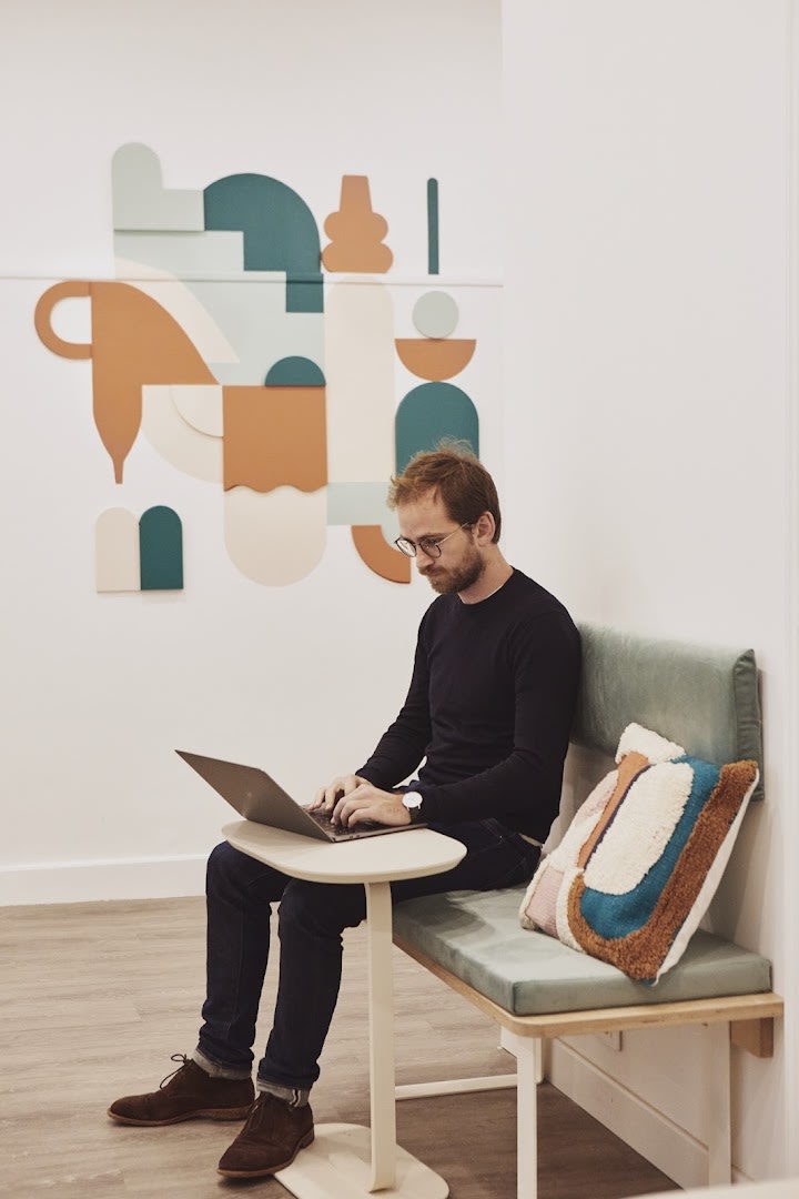 Área común del coworking en Toudic, Paris