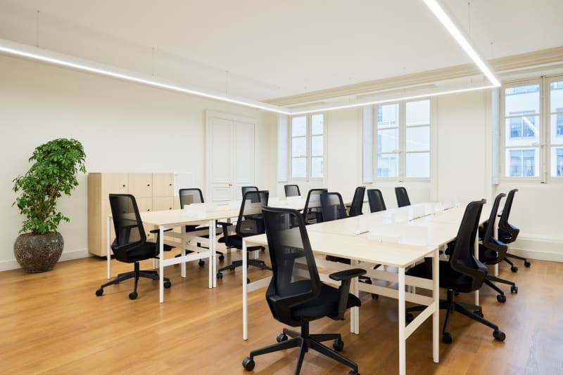 Interior del espacio de coworking en Trevise, Paris