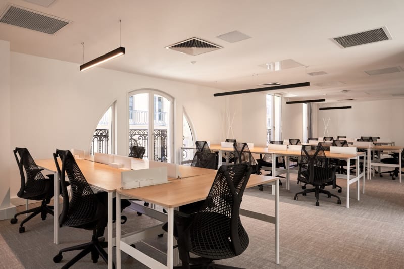 Sala de reuniones en el coworking de Vivienne, Paris