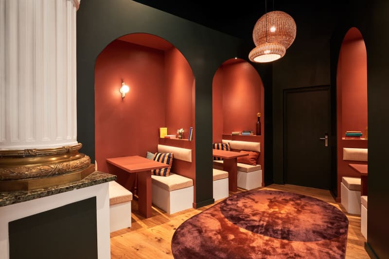 Detalle del espacio de trabajo en Vivienne, Paris