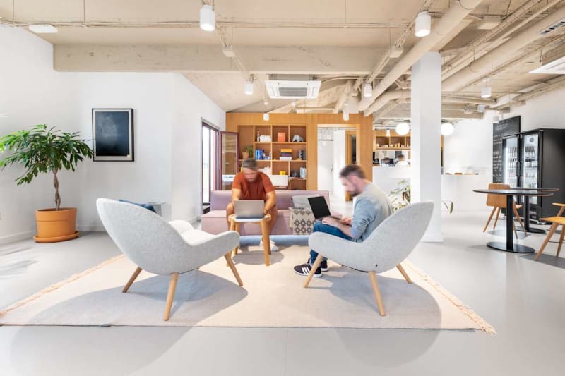 Cocina del coworking en Abando, Bilbao