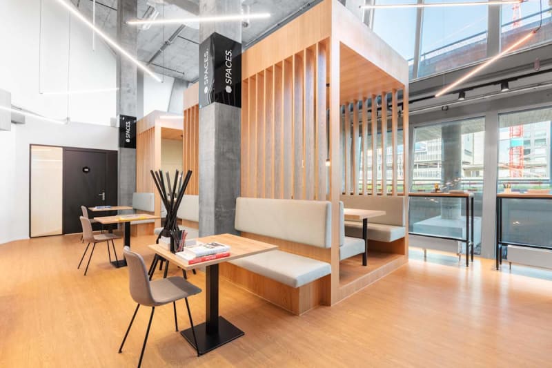 Large private office inside a coworking space, Zurich Airport, The Circle