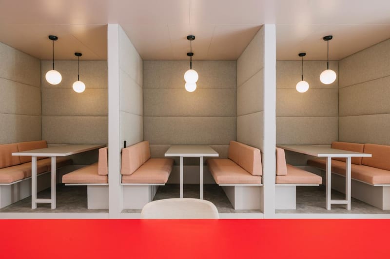 Lounge area at the workspace in Mesa y López, Las Palmas