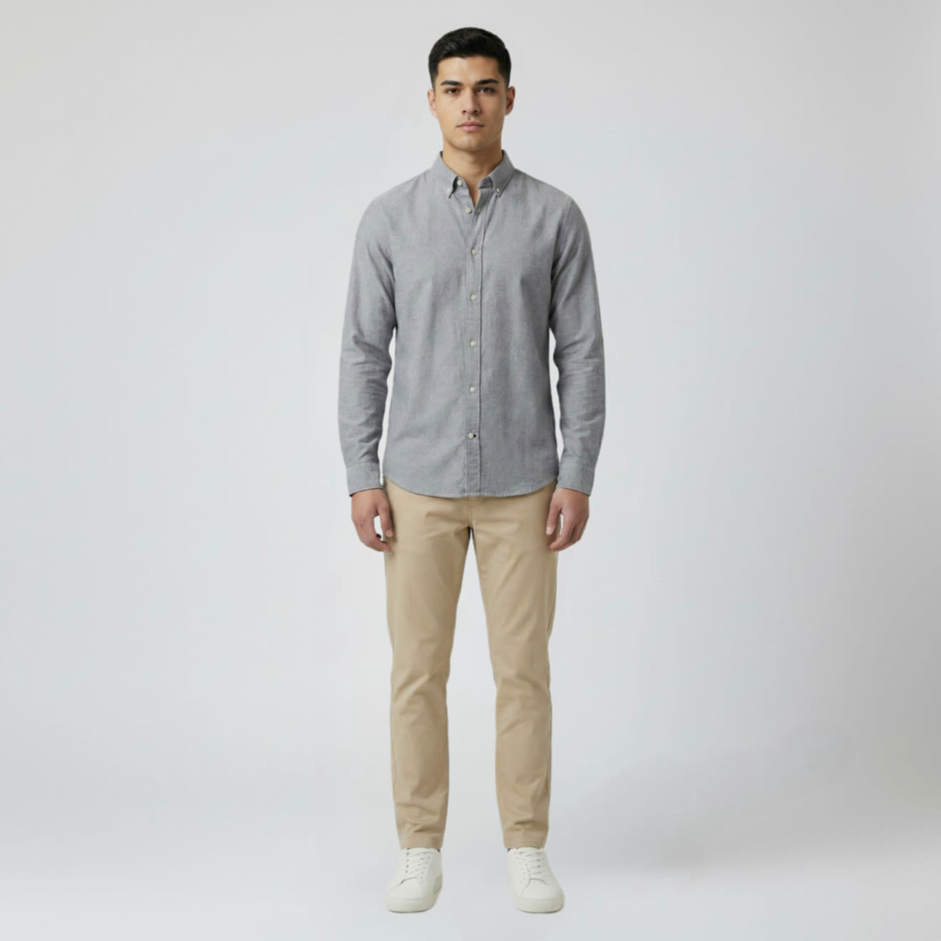 Camisa Oxford de Corte Clásico y Tejido Transpirable