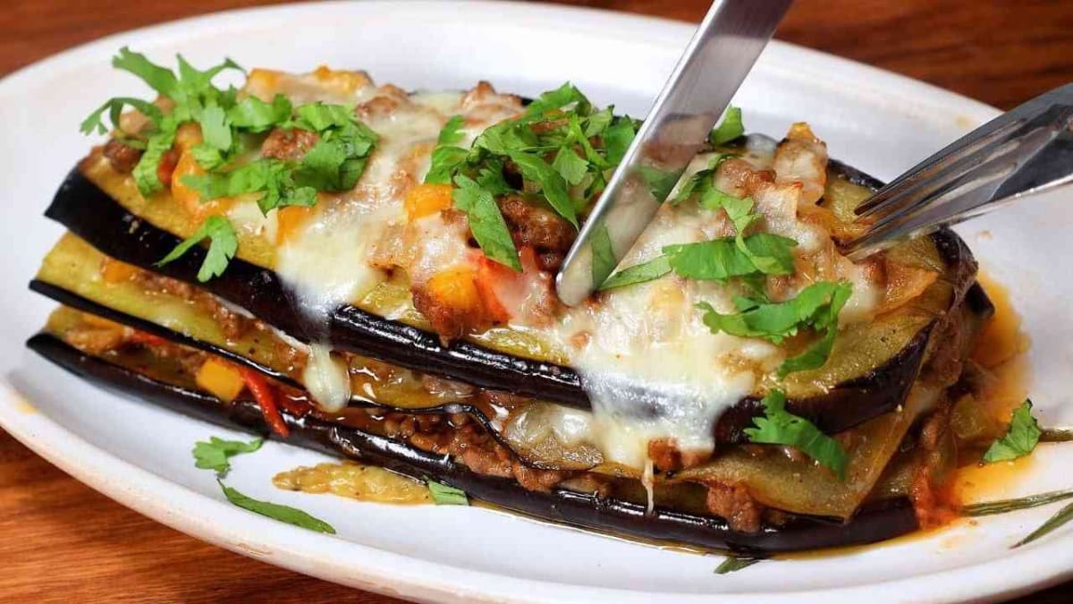 Savory Eggplant and Ground Beef Skillet