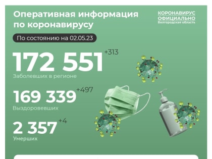 За время пандемии ковида в Белгородской области скончалось 2 357 человек