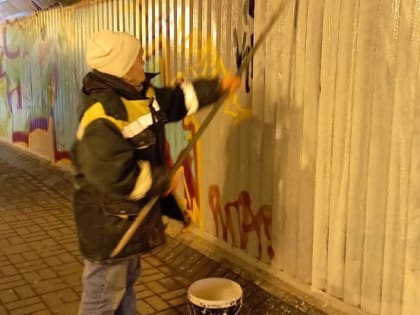 В Белгороде оперативно привели в порядок подземный переход возле Семейного рынка