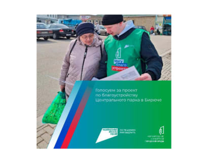 Голосуем за проект по благоустройству Центрального парка в Бирюче