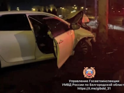 В Старом Осколе водитель не успел притормозить и вылетел на кольцевую развязку