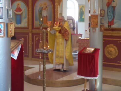 В храме при ИК-4 г. Алексеевка состоялась Божественная Литургия