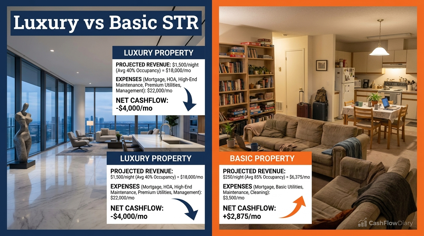 Why Luxury STR Operators Go Broke While 'Basic' Property Owners Get Rich