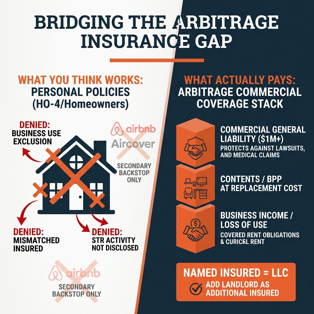 Rental Arbitrage Insurance: What STR Operators Actually Need (and What Quietly Voids Your Coverage)